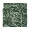 Furn Winter Woods Animals Jacquard Bath Towel - Emerald