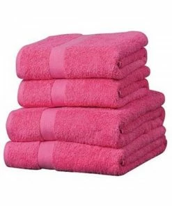 GENERIC Egyptian Cotton Face Towel- Fuchsia - One Size/Pack Of 2