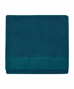 Furn Textured Weave Bath Towel - Blue - 130 Cm X 70 Cm