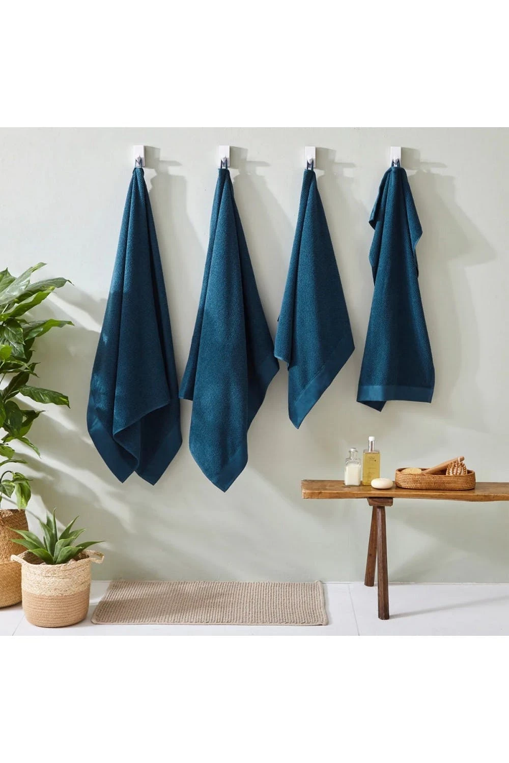 Furn Textured Weave Bath Towel - Blue - 130 Cm X 70 Cm 5 Furn Textured Weave Bath Towel - Blue - 130 Cm X 70 Cm - Image 3