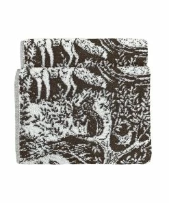 Furn Winter Woods Animal Print Jacquard Hand Towel - Charcoal - 85 Cm X 50 Cm