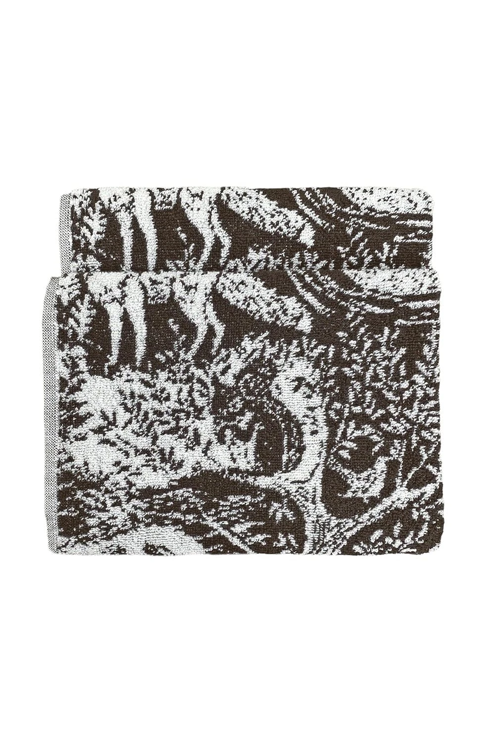 Furn Winter Woods Animal Print Jacquard Hand Towel - Charcoal - 85 Cm X 50 Cm 3 Furn Winter Woods Animal Print Jacquard Hand Towel - Charcoal - 85 Cm X 50 Cm