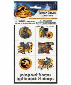Unique Jurassic World Dominion Temporary Tattoo Sheets [4 Per Pack] Gifts